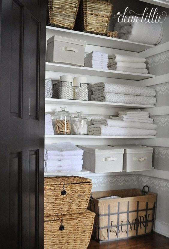 Organised bathroom closets